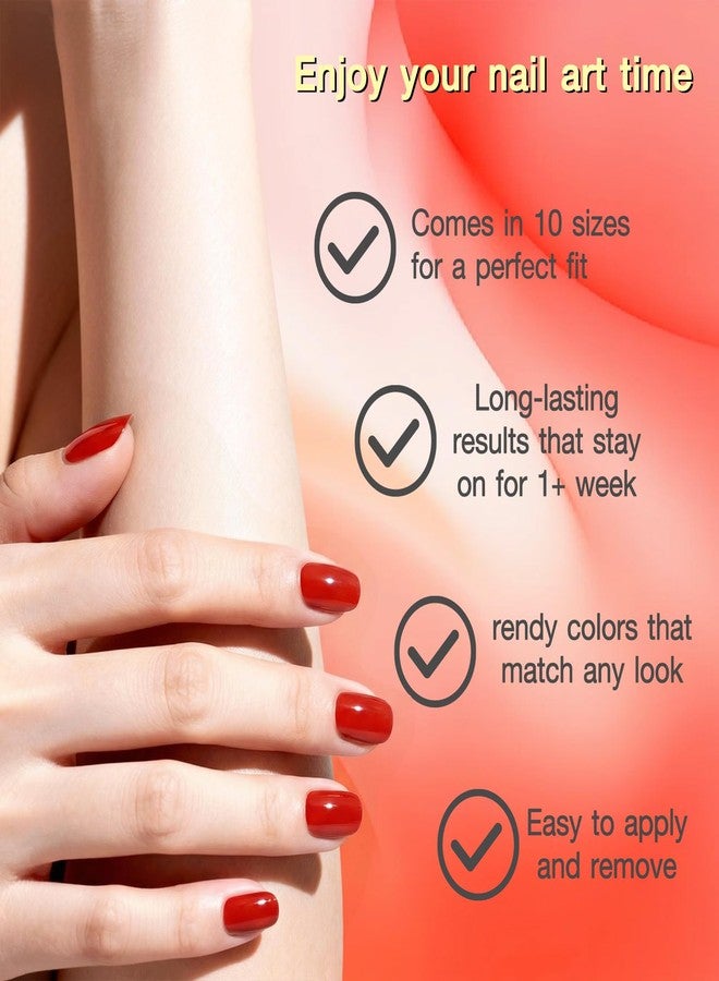 SIUSIO 3pcs Semi Cured Gel Nail Strips Raspberry Red, UV Press On Gel Nail Stickers Wraps for Women Girls Valentine’s Day, Christmas Salon Nail Art - Image 2